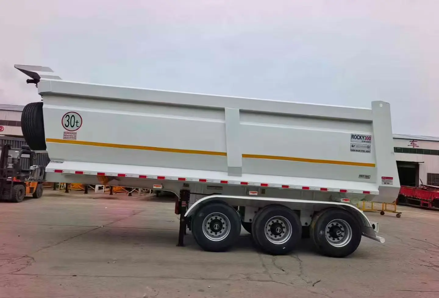 Digunakake 40ft Flatbed Container Semi Trailer